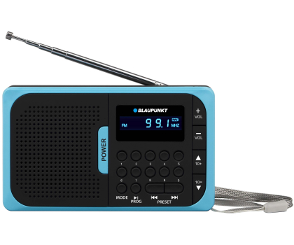 Radio i budzik Blaupunkt PR5BL Radio kieszonkowe AM/FM USB microSD
